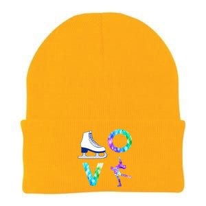 Love Figure Skating Ice Skater Girls Gift Knit Cap Winter Beanie