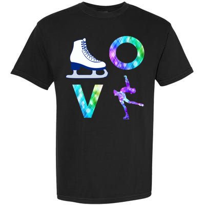 Love Figure Skating Ice Skater Girls Gift Garment-Dyed Heavyweight T-Shirt