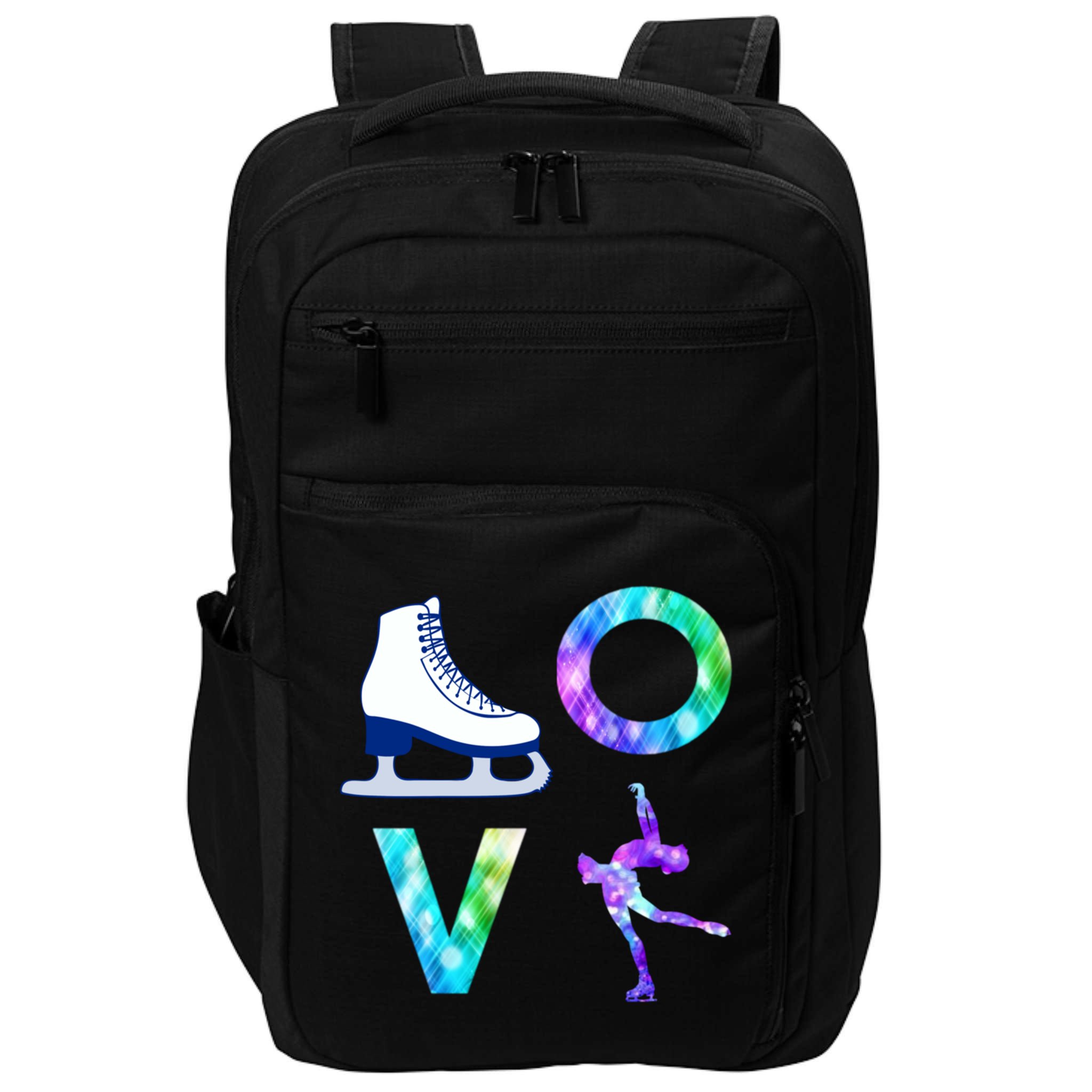 Love Figure Skating Ice Skater Girls Gift Impact Tech Backpack