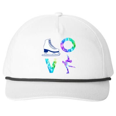 Love Figure Skating Ice Skater Girls Gift Snapback Five-Panel Rope Hat