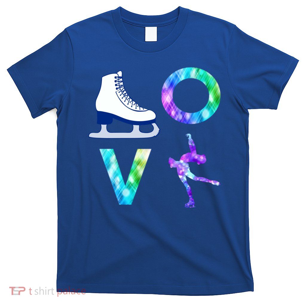Love Figure Skating Ice Skater Girls Gift T-Shirt