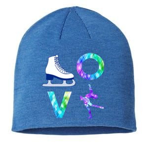 Love Figure Skating Ice Skater Girls Gift Sustainable Beanie