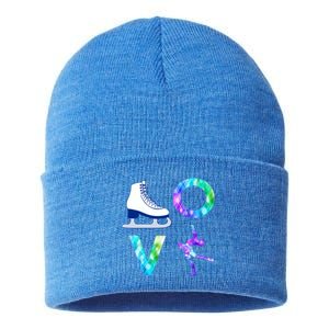 Love Figure Skating Ice Skater Girls Gift Sustainable Knit Beanie