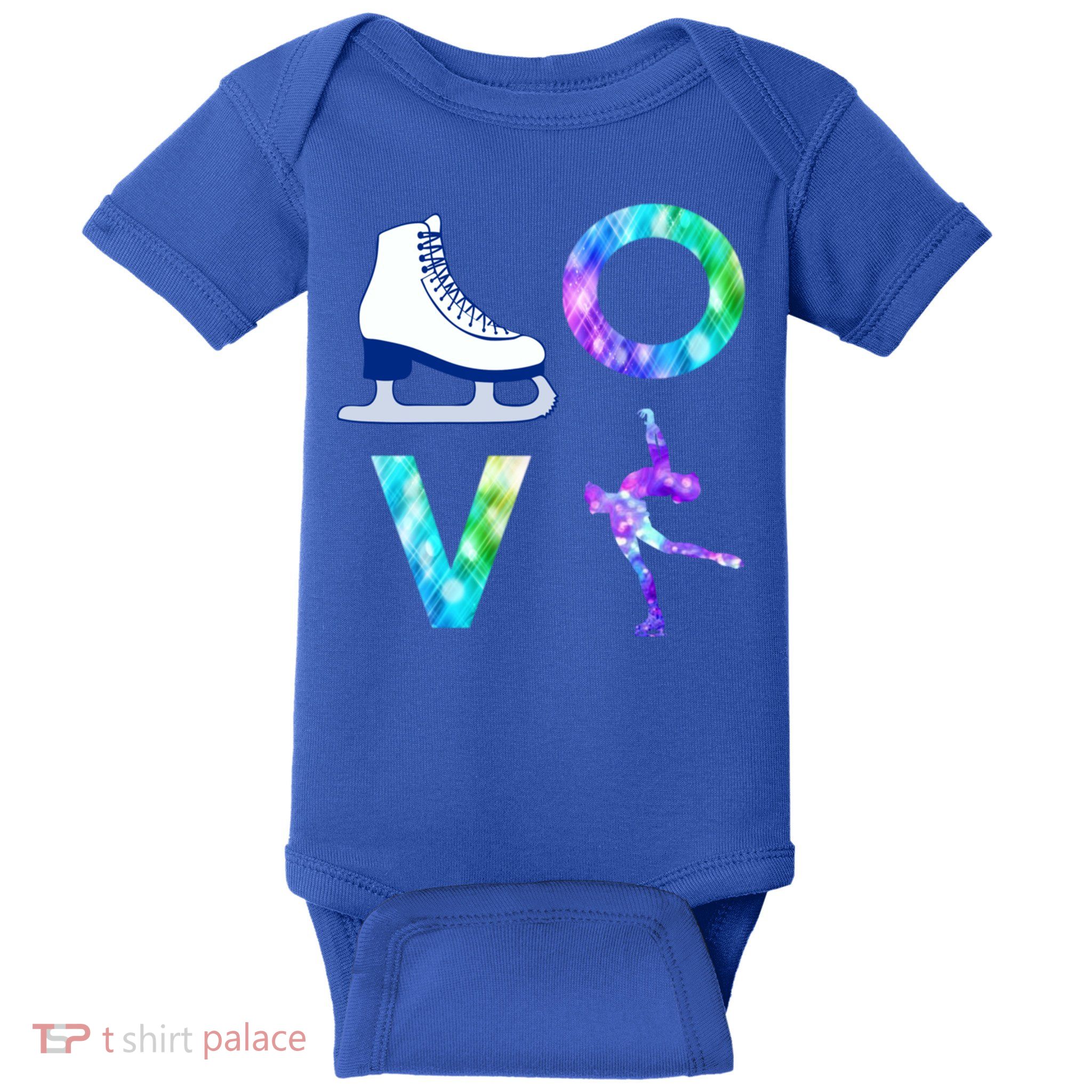 Love Figure Skating Ice Skater Girls Gift Baby Bodysuit