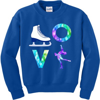 Love Figure Skating Ice Skater Girls Gift Kids Sweatshirt