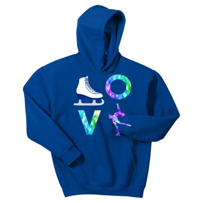 Love Figure Skating Ice Skater Girls Gift Kids Hoodie