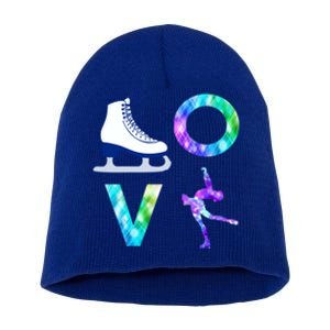 Love Figure Skating Ice Skater Girls Gift Short Acrylic Beanie