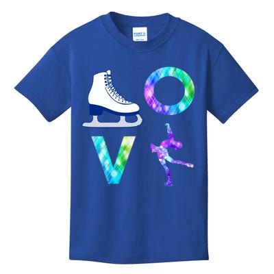 Love Figure Skating Ice Skater Girls Gift Kids T-Shirt