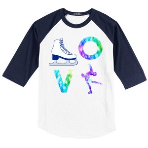 Love Figure Skating Ice Skater Girls Gift Baseball Sleeve Shirt