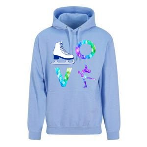 Love Figure Skating Ice Skater Girls Gift Unisex Surf Hoodie