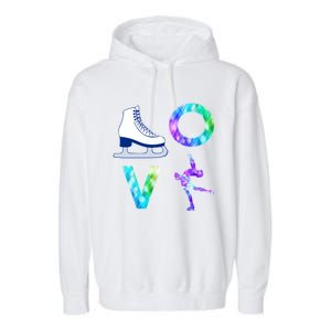 Love Figure Skating Ice Skater Girls Gift Garment-Dyed Fleece Hoodie