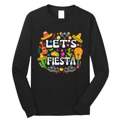 Let's Fiesta Shirt - Cinco De Mayo Tee Mexican Guitar Fiesta Long Sleeve Shirt