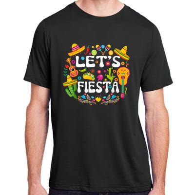 Let's Fiesta Shirt - Cinco De Mayo Tee Mexican Guitar Fiesta Adult ChromaSoft Performance T-Shirt