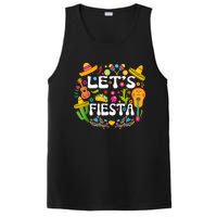 Let's Fiesta Shirt - Cinco De Mayo Tee Mexican Guitar Fiesta PosiCharge Competitor Tank