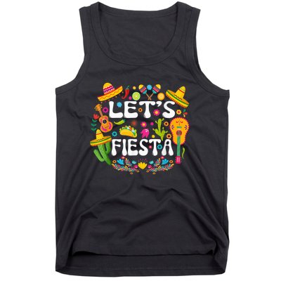 Let's Fiesta Shirt - Cinco De Mayo Tee Mexican Guitar Fiesta Tank Top