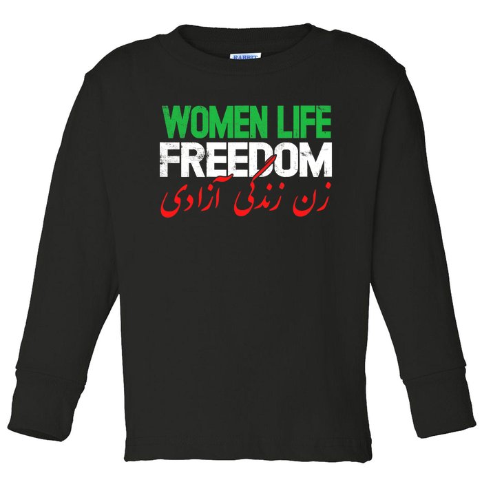  Life Freedom Support Persian Zan Zendegi Azadi Toddler Long Sleeve Shirt