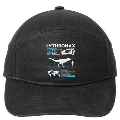 Lythronax Fact Sheet Dinosaur Facts 7-Panel Snapback Hat