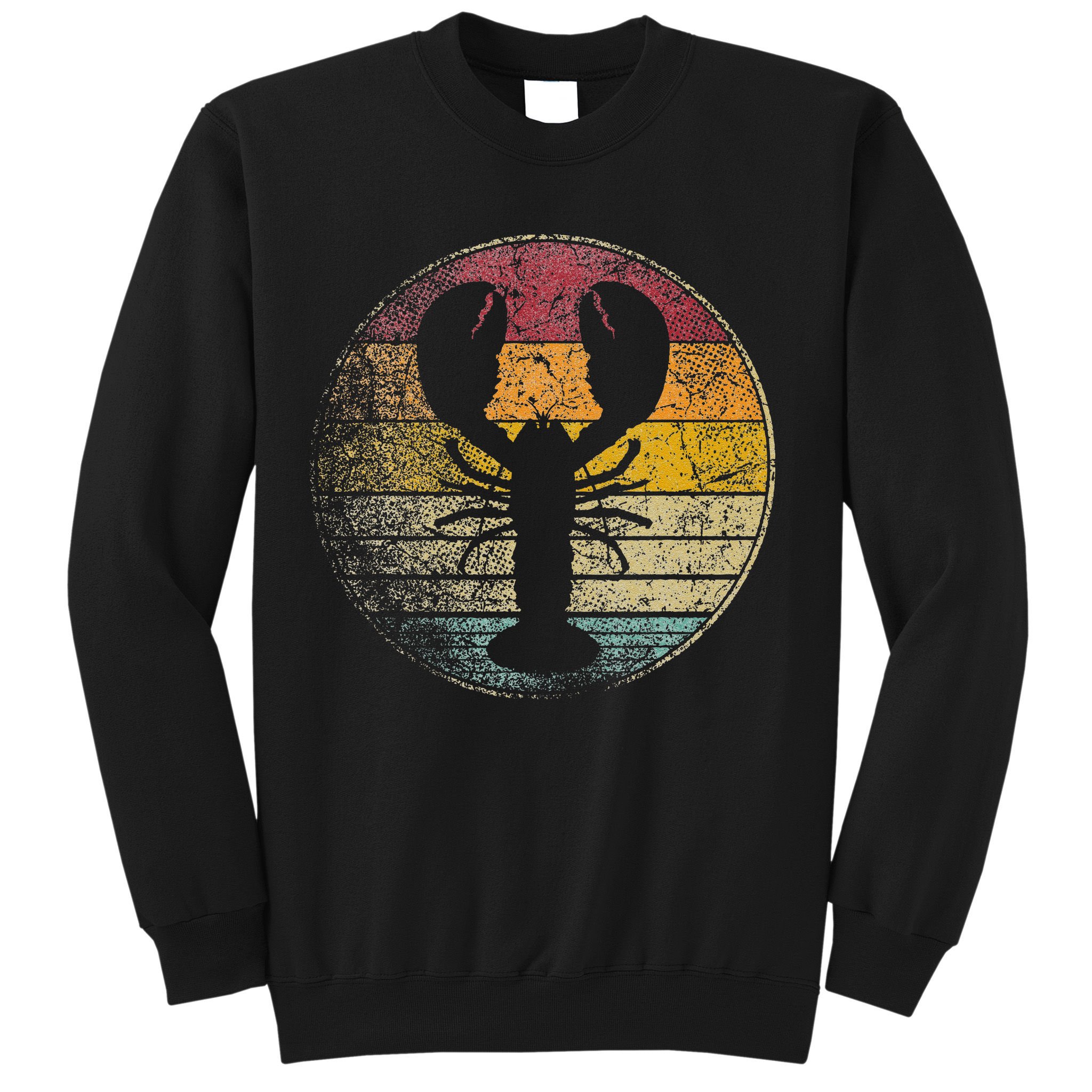 Lobster Fish Seafood Fishing Vintage Distressed Retro Style Sweatshirt