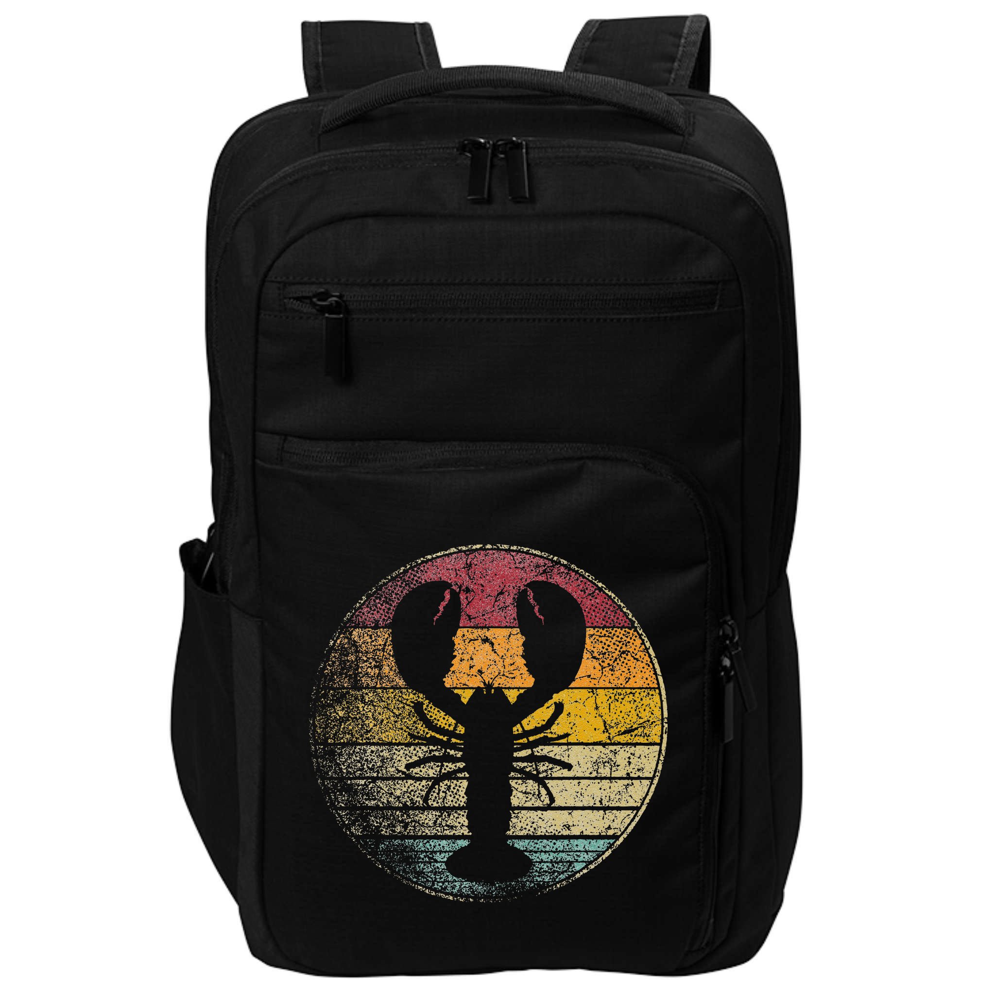 Lobster Fish Seafood Fishing Vintage Distressed Retro Style Impact Tech Backpack