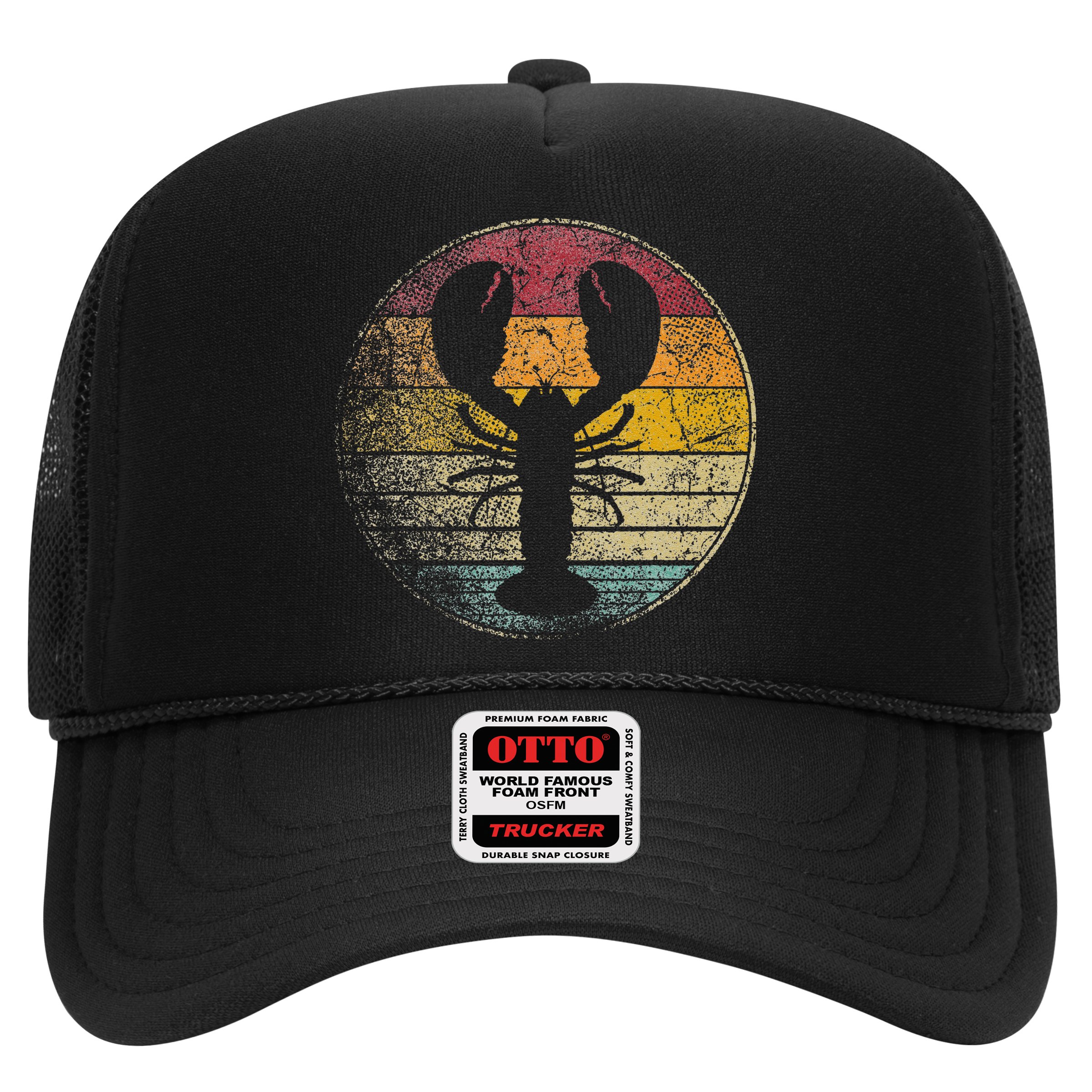 Lobster Fish Seafood Fishing Vintage Distressed Retro Style Hat