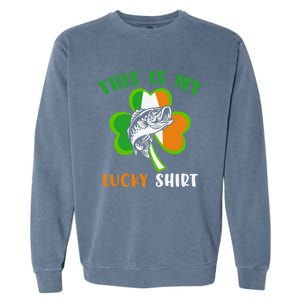 Lucky Fishing Shamrock Lucky St Patricks Day Funny Gift Garment-Dyed Sweatshirt