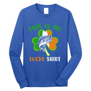 Lucky Fishing Shamrock Lucky St Patricks Day Funny Gift Long Sleeve Shirt