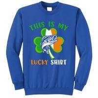 Lucky Fishing Shamrock Lucky St Patricks Day Funny Gift Sweatshirt