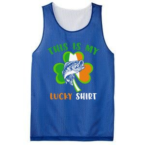 Lucky Fishing Shamrock Lucky St Patricks Day Funny Gift Mesh Reversible Basketball Jersey Tank