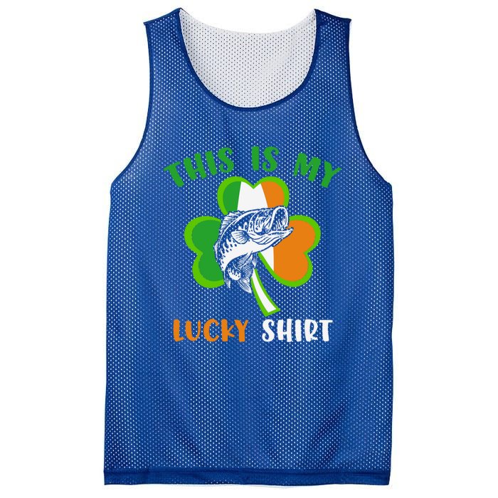 Lucky Fishing Shamrock Lucky St Patricks Day Funny Gift Mesh Reversible Basketball Jersey Tank