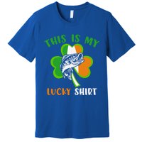 Lucky Fishing Shamrock Lucky St Patricks Day Funny Gift Premium T-Shirt