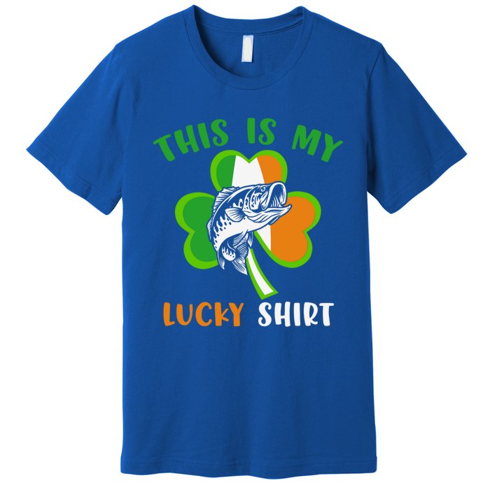 Lucky Fishing Shamrock Lucky St Patricks Day Funny Gift Premium T-Shirt