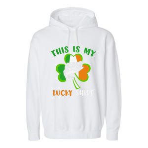 Lucky Fishing Shamrock Lucky St Patricks Day Funny Gift Garment-Dyed Fleece Hoodie