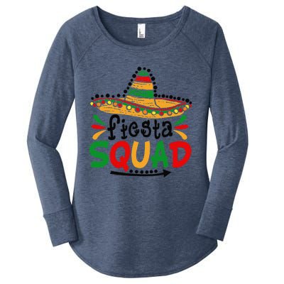 Let's Fiesta Squad Cinco De Mayo 5th May Mexican Women's Perfect Tri Tunic Long Sleeve Shirt