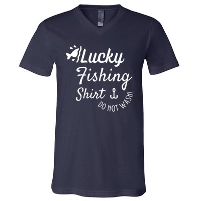 Lucky Fishing Shirt Do Not Wash V-Neck T-Shirt