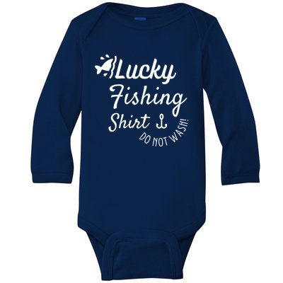 Lucky Fishing Shirt Do Not Wash Baby Long Sleeve Bodysuit