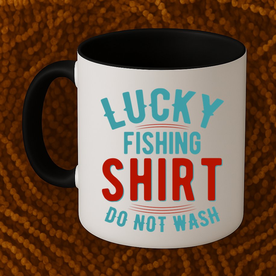 Lucky Fishing Shirt Do Not Wash Funny Fish Mug