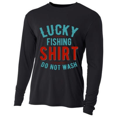 Lucky Fishing Shirt Do Not Wash Funny Fish Cooling Performance Long Sleeve Crew