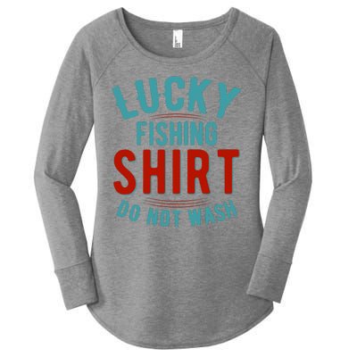 Lucky Fishing Shirt Do Not Wash Funny Fish Women's Perfect Tri Tunic Long Sleeve Shirt