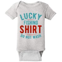 Lucky Fishing Shirt Do Not Wash Funny Fish Baby Bodysuit