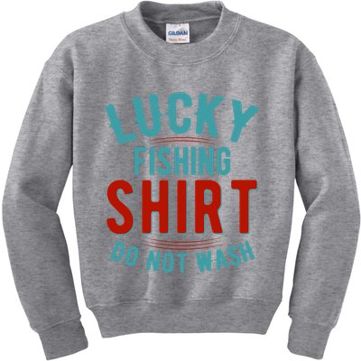 Lucky Fishing Shirt Do Not Wash Funny Fish Kids Sweatshirt