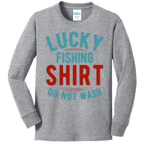 Lucky Fishing Shirt Do Not Wash Funny Fish Kids Long Sleeve Shirt