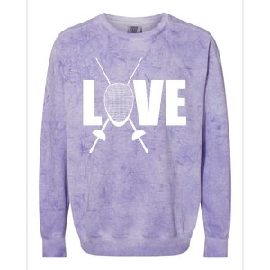 Love Fencing Sport Colorblast Crewneck Sweatshirt