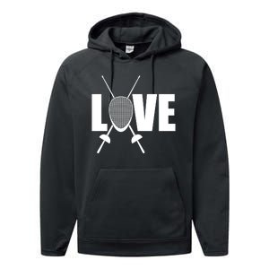 Love Fencing Sport Performance Fleece Hoodie