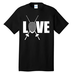 Love Fencing Sport Tall T-Shirt