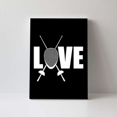 Love Fencing Sport Canvas