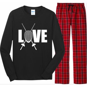 Love Fencing Sport Long Sleeve Pajama Set