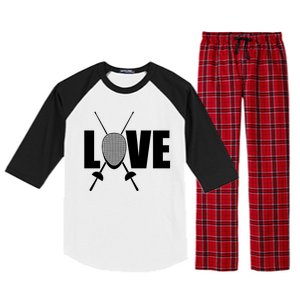 Love Fencing Sport Raglan Sleeve Pajama Set