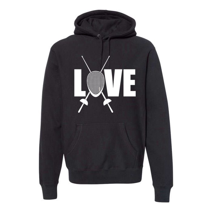 Love Fencing Sport Premium Hoodie