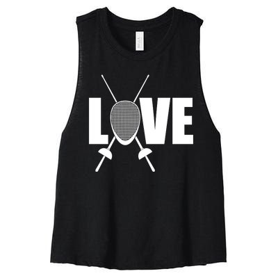 Love Fencing Sport Women's Racerback Cropped Tank