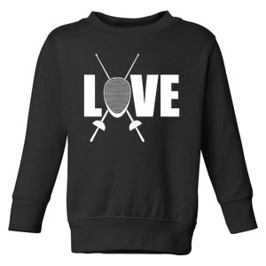 Love Fencing Sport Toddler Sweatshirt